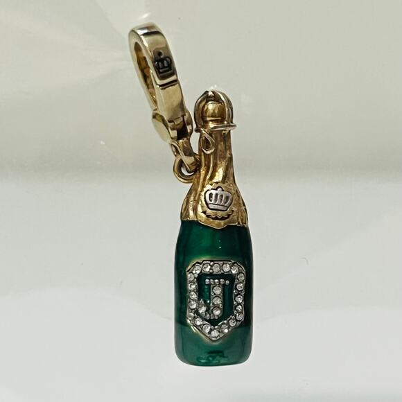 Rare Vintage Juicy Couture Enamel Champagne Bottle Charm - Picture 1 of 5
